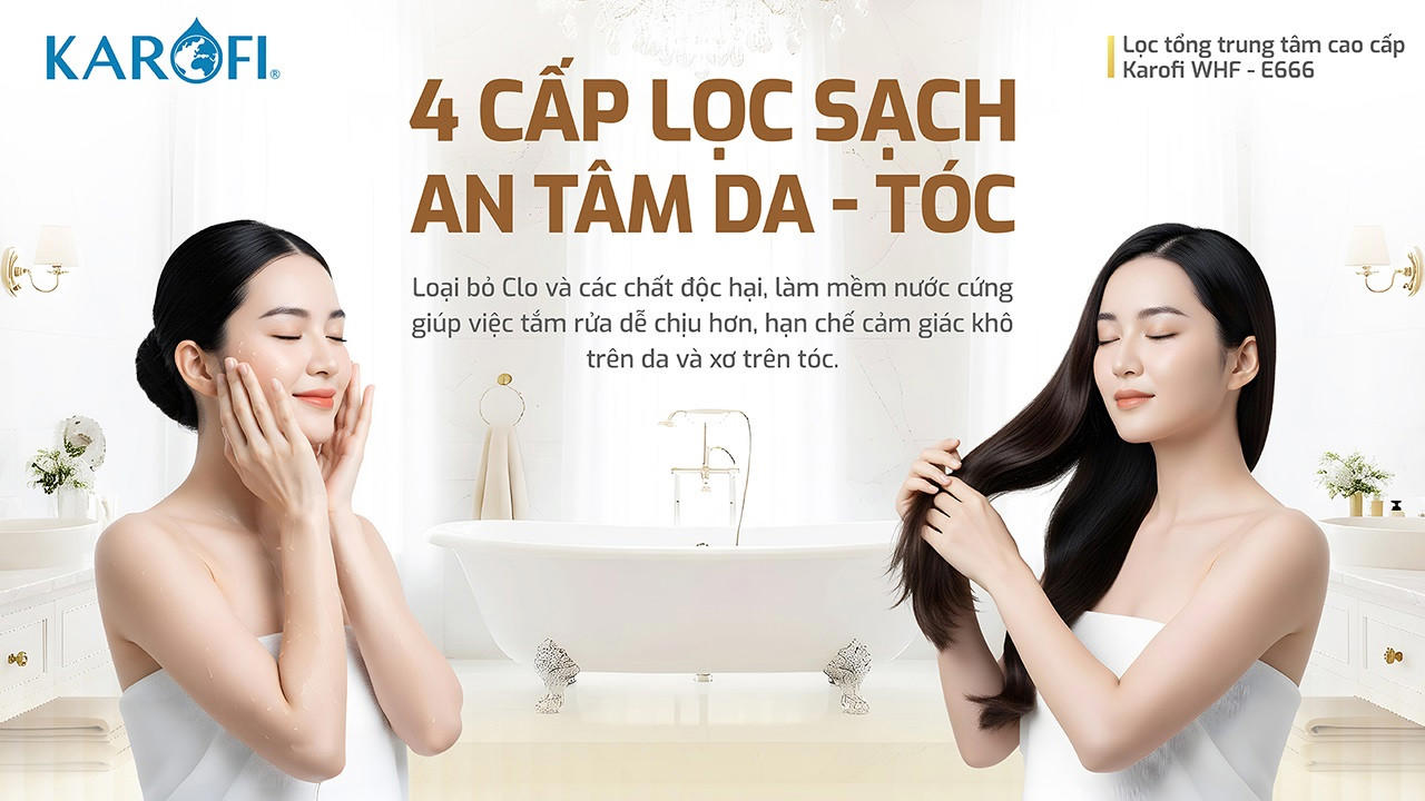 Lọc tổng trung tâm cao cấp Karofi WHF - E666